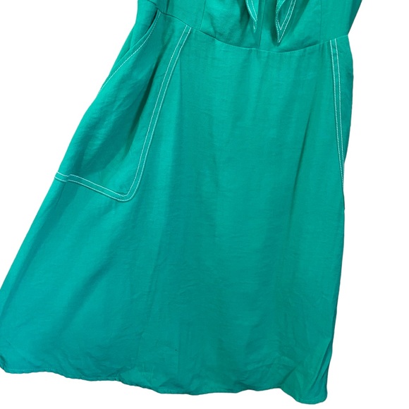 LEVEL EIGHT Teal Adjustable Fit and Flare Dress with pockets Size Large - Picture 8 of 8